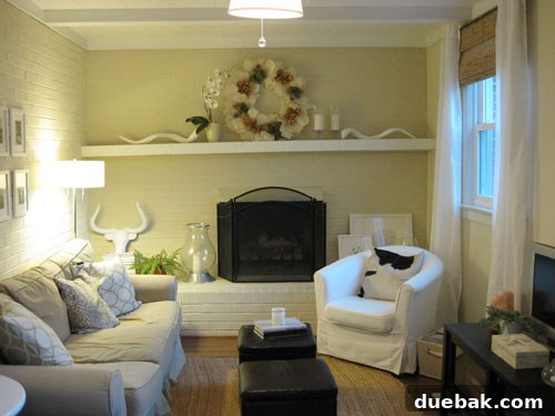 Stunning Pottery Barn wreath with natural elements, hanging on a wall