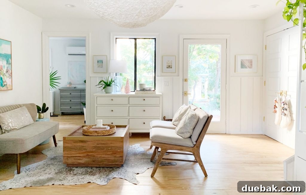 Current inviting view of the renovated sitting area, showcasing comfort and style
