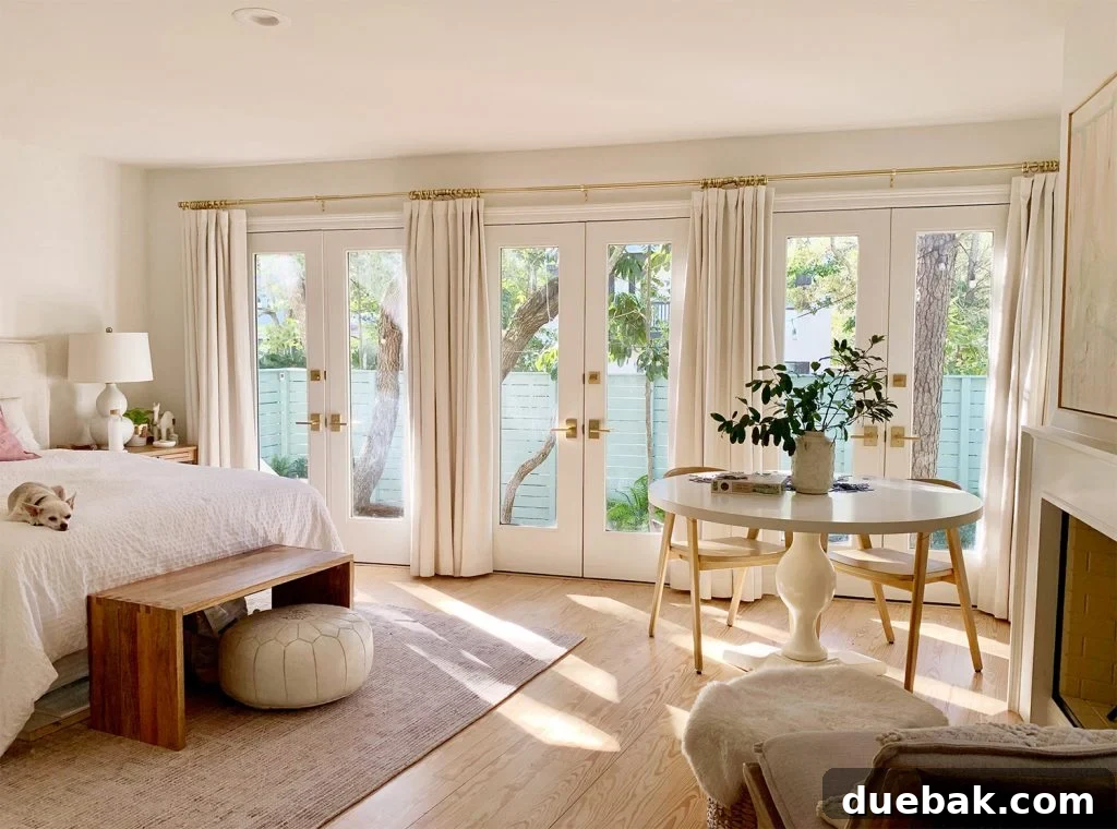 Renovated Bedroom with Cozy Furnishings and Refinished Floors