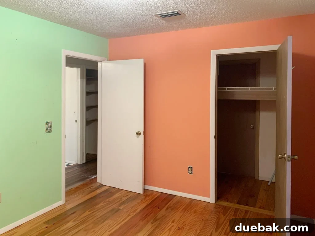 Before View of Daughter's Bedroom with Colorful Walls