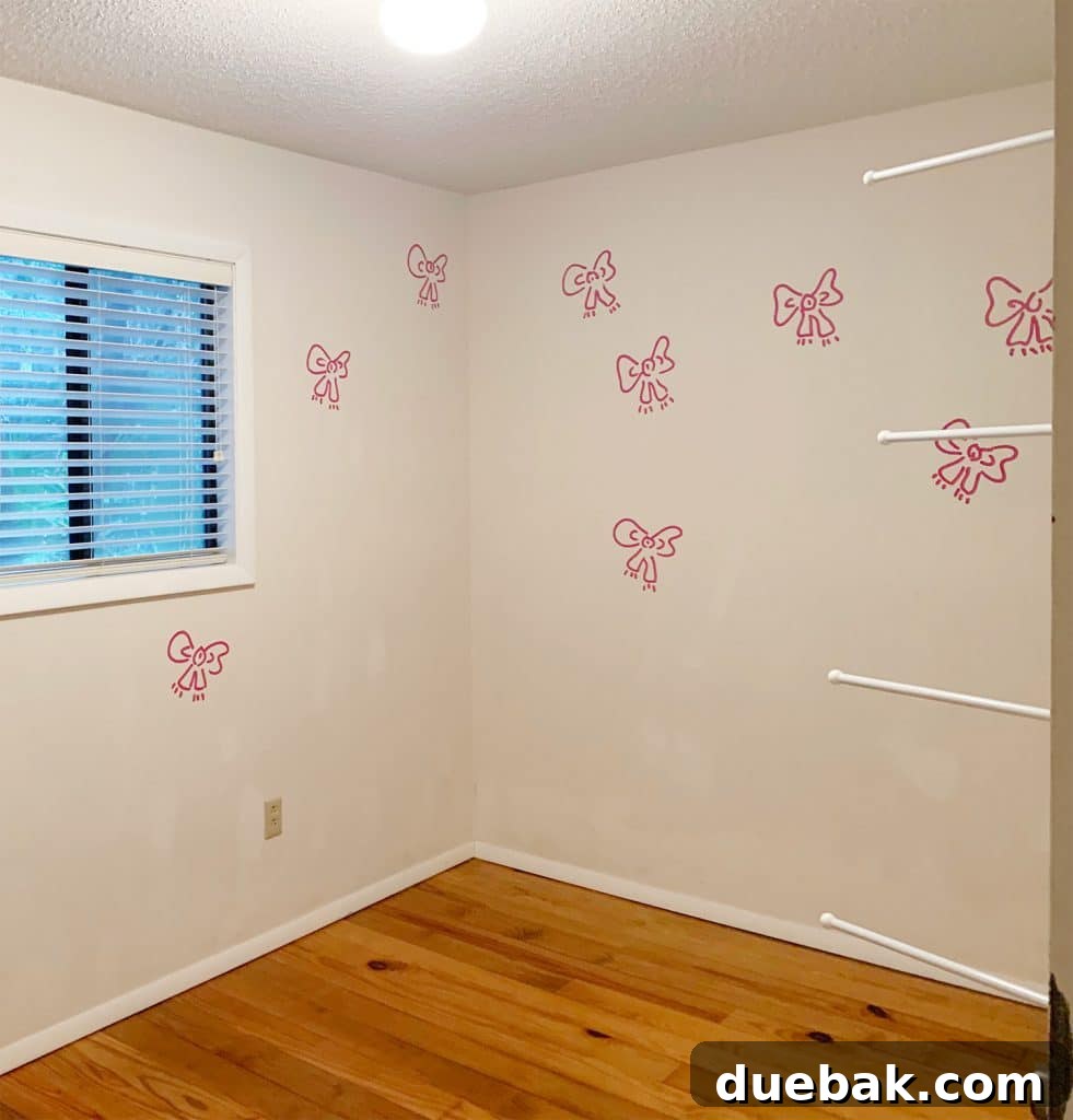 Before View of Son's Bedroom with Flat Ceiling