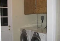 Bamboo Blinds for a Stylish Laundry Nook Update