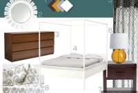 Dark Teal, Wood & White Bedroom Mood Board Ideas