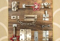 DIY Kids Busy Board with Latches: Montessori Toddler Activity