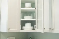 How We Painted the Interior of Our Glass-Front Kitchen Cabinet