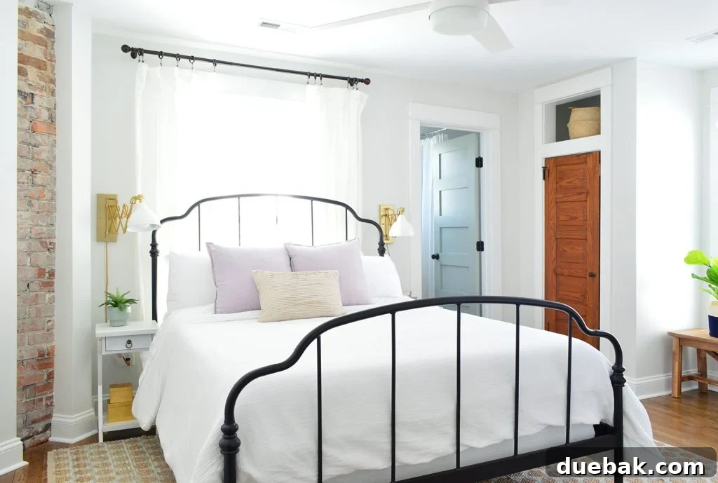 Rug Sizing Guide and Our Favorite Magic Rug Pick 19 Vintage Woven Rug With Light Blue Hex Pattern In Duplex Main Bedroom