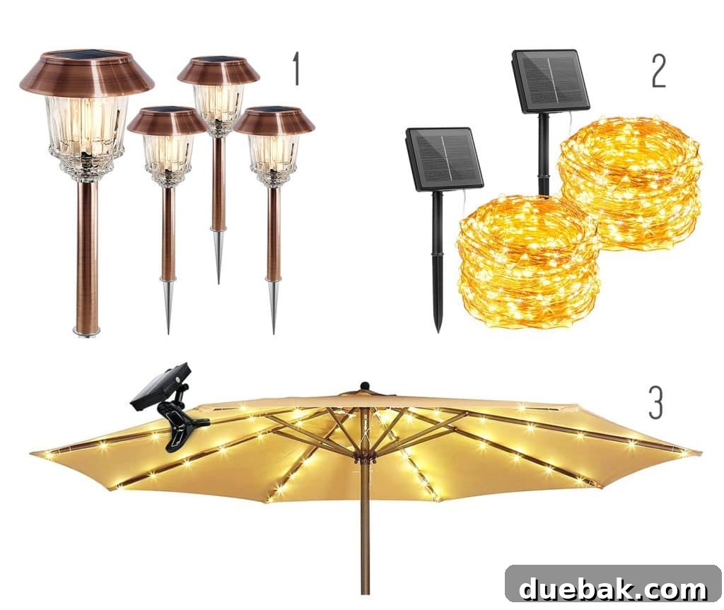 Outdoor Solar Lights: Top Picks for Bright, Long-Lasting Illumination 6 Grid Of Three Solar LED Backyard Products