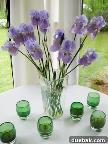 How to Create a Beautiful Bouquet Using Backyard Flowers 3 purple-iris