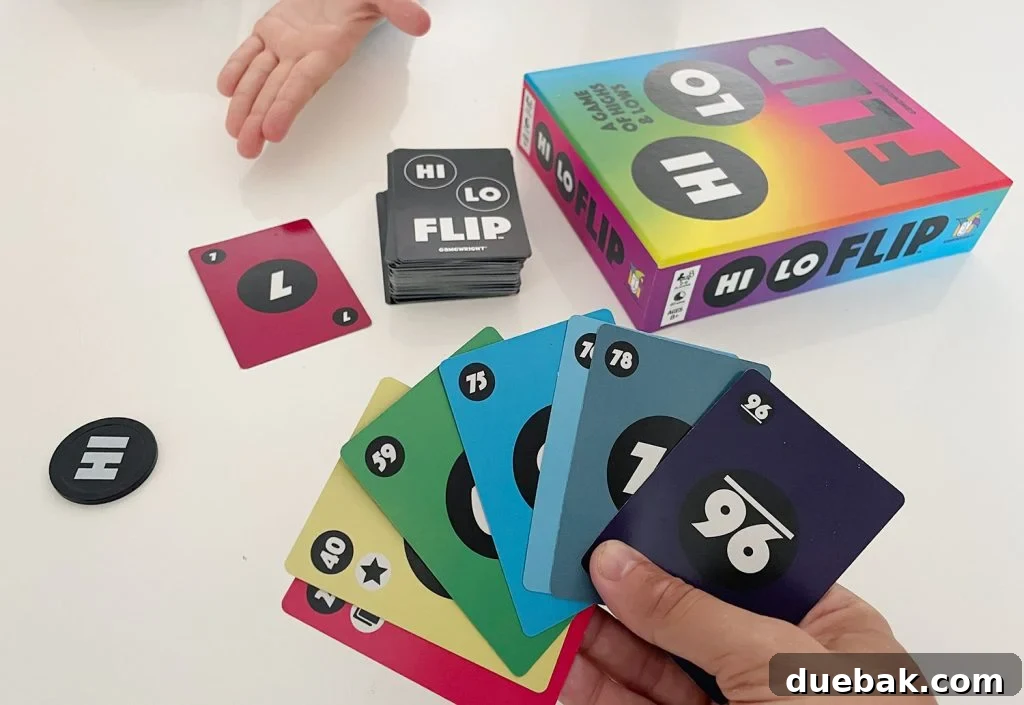 Hi Lo Flip Family Card Game
