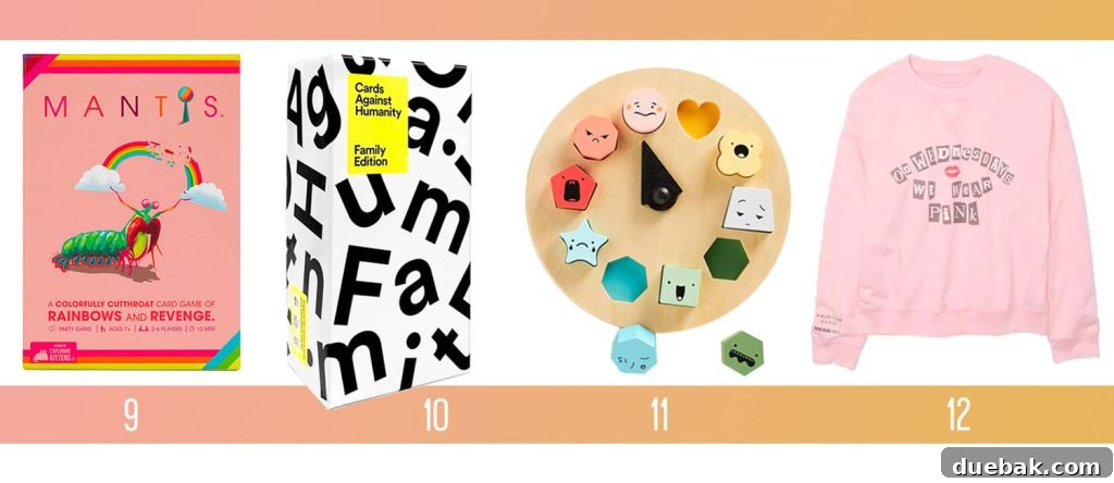 Holiday Gifts Ideas For Kids Teen Mantis Board Game Cards Again Humanity Family Game Emotions Puzzle Mean Girls Sweatshirt