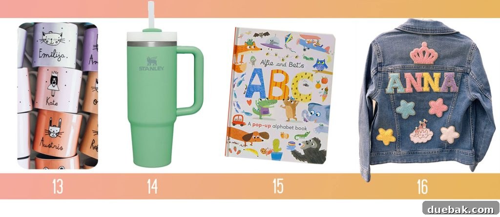 Holiday Gifts Ideas For Kids Teen Personalized Mug Stanley Water Bottle ABC Pop Up Book Personalized Jean Jacket