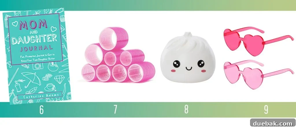 Affordable Holiday Gifts Ideas Mother Daughter Journal Heatless Rollers Dumpling Light Heart Sunglasses