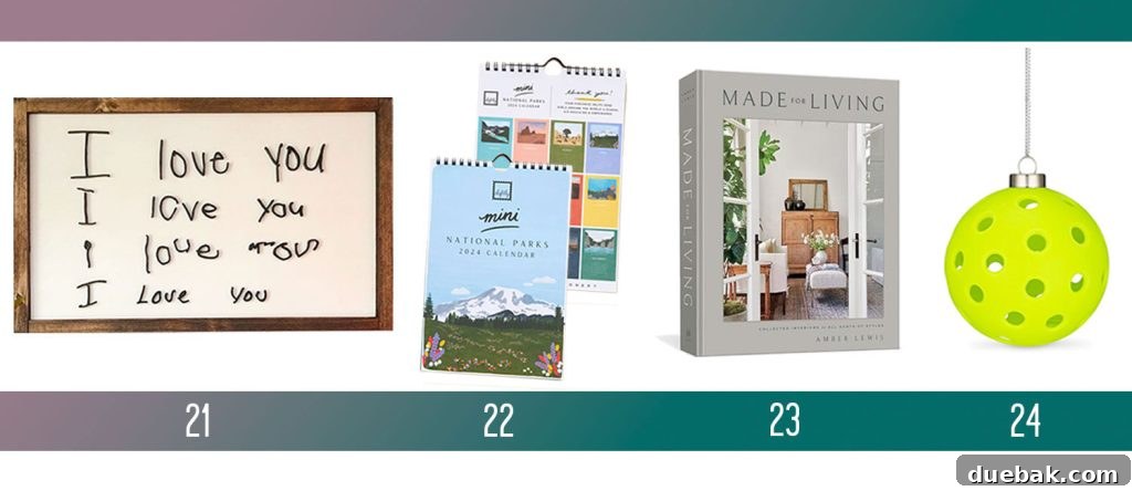 Holiday Gifts Ideas For Men Women Custom Handwriting Sign National Parks Mini Calendar Made For Living Book Pickleball Ornament