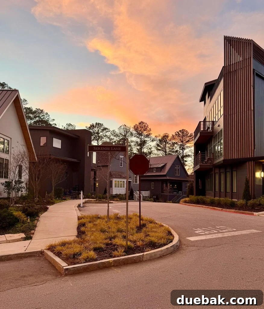 A Weekend Getaway in Serenbe, Georgia: What to See and Do 4 Interesting Architecture of Homes In Serenbe Georgia At Sunset