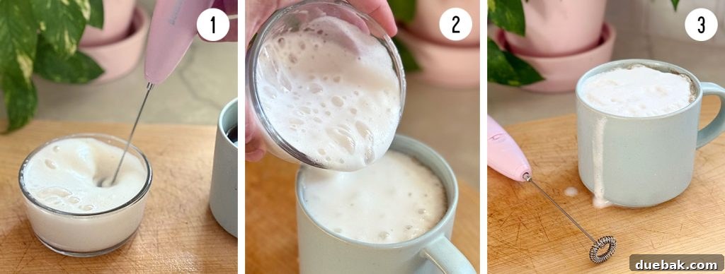 3 Steps to Froth Milk For Pour Over Coffee at Home