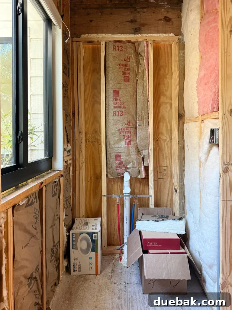 Mid-Renovation Home Update and Video Tour 10 View Of Future Vanity Nook In Primary Bathroom
