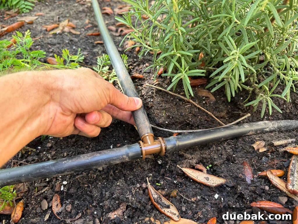 T Connector In Main Line Tube For Drip Irrigation System