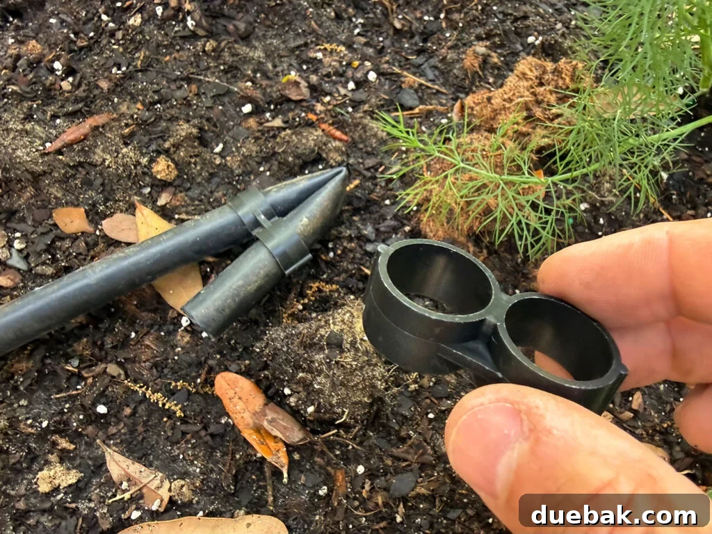 End Clamp Closure On A Drip Irrigation Tube
