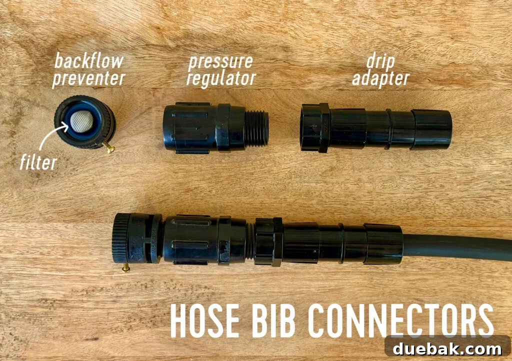 Hose Bib Spigot Connectors For Drip Irrigation System