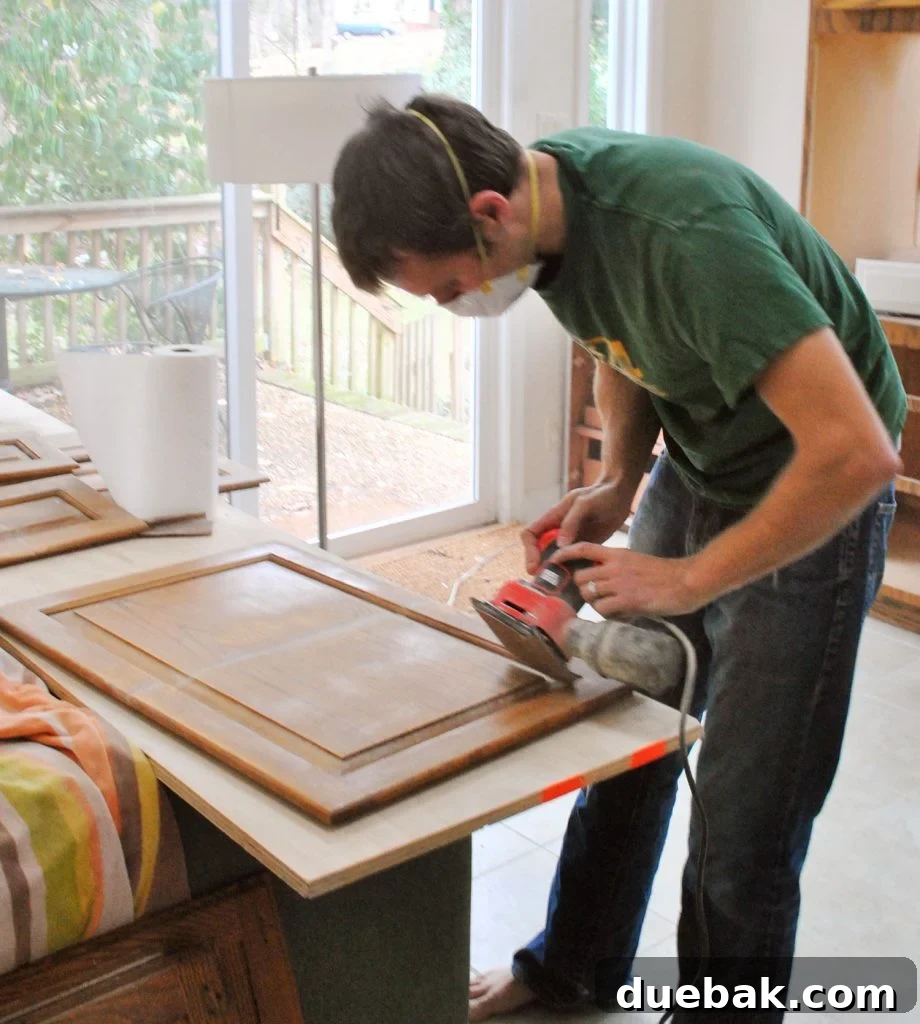 John Sanding Wood Kitchen Cabinet