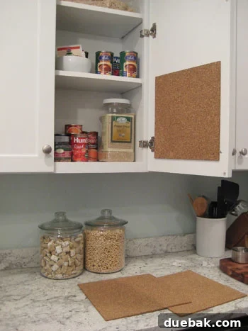 cork-kitchen-recipe-board-in-cabinet cork-kitchen-recipe-board-in-cabinet