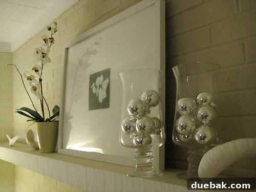 Hurricanes with ornaments Hurricane vases with silver ornaments