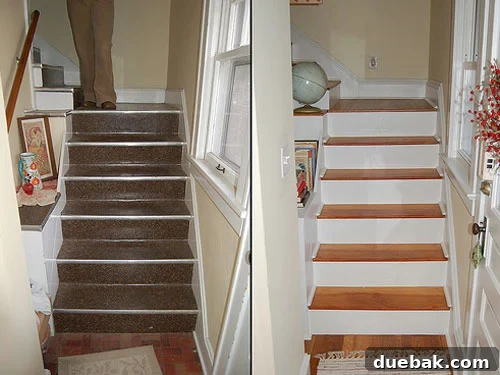 Stairway transformation before and after