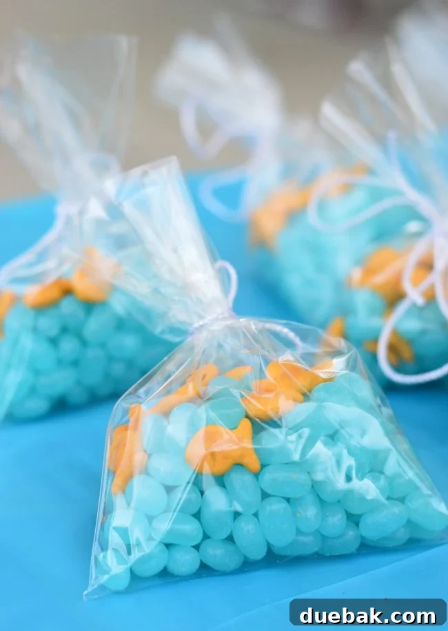 Goodie bags on a table