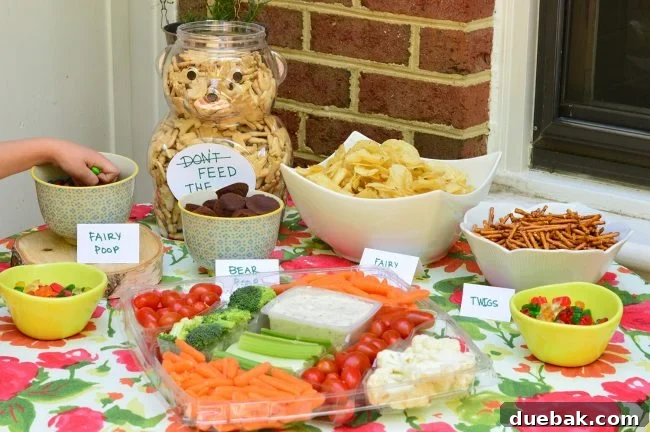 Woodland party treats
