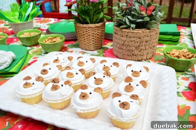 Bear cupcakes and fairy toadstools