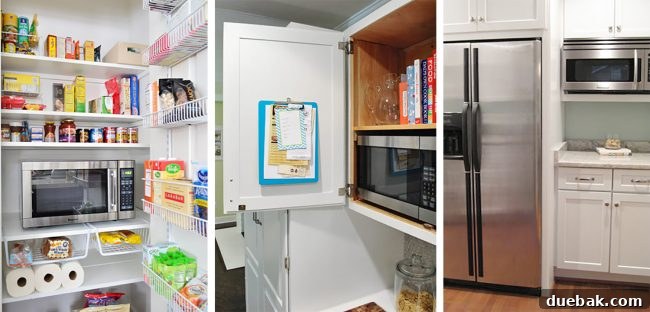 Kitchen microwave cabinet