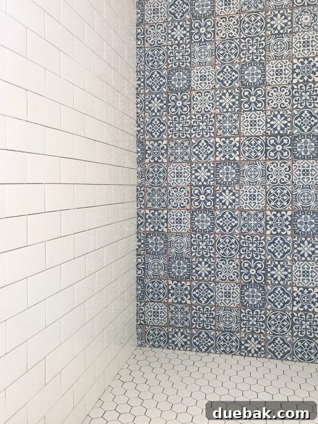 Beach House White and Blue Hex Tile Installation Guide 12 img 83553 11