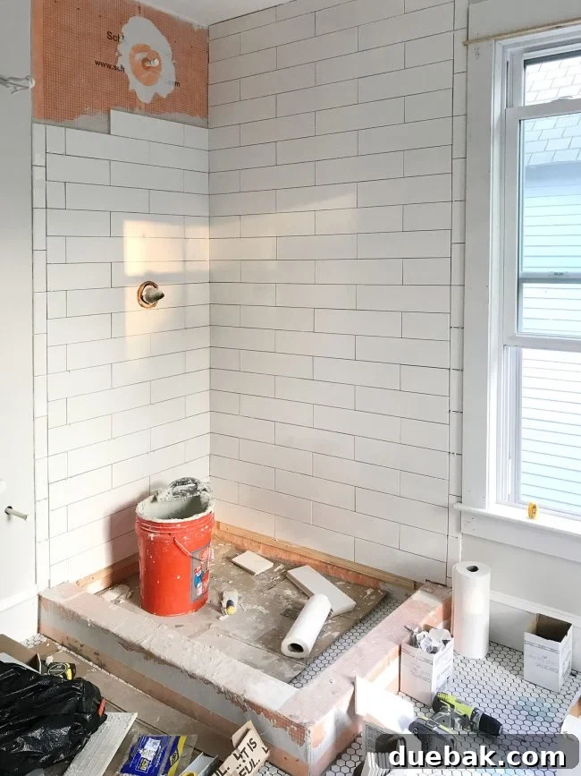 Beach House White and Blue Hex Tile Installation Guide 3 img 83553 2
