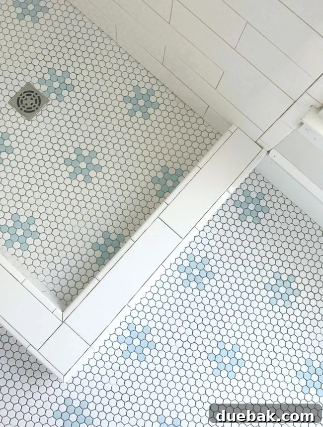 Beach House White and Blue Hex Tile Installation Guide 7 img 83553 6