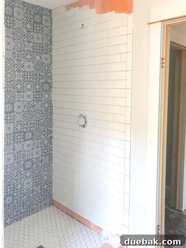 Beach House White and Blue Hex Tile Installation Guide 9 img 83553 8