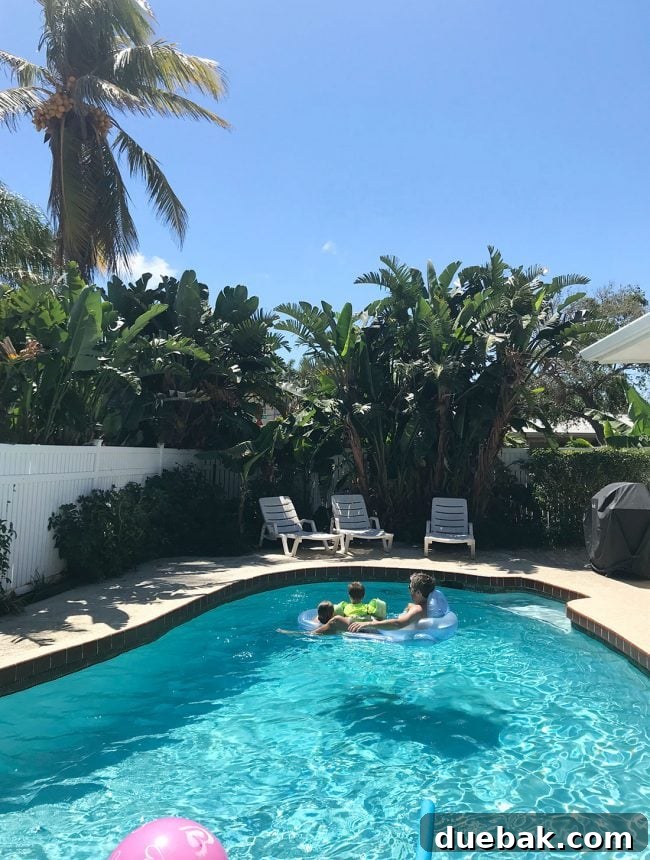 private pool at family spring break rental in pompano beach florida