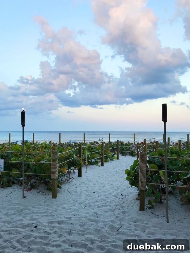 View of ocean from dining table at Ocean Grill Restaurant and Tiki Bar in Pompano Beach Florida