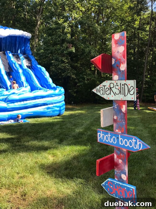 Wooden party sign