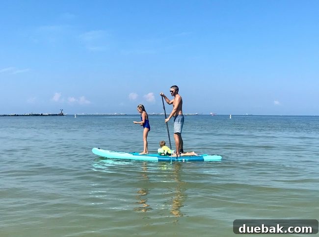 Paddleboard on the water
