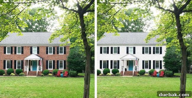 Renderings for painting brick white