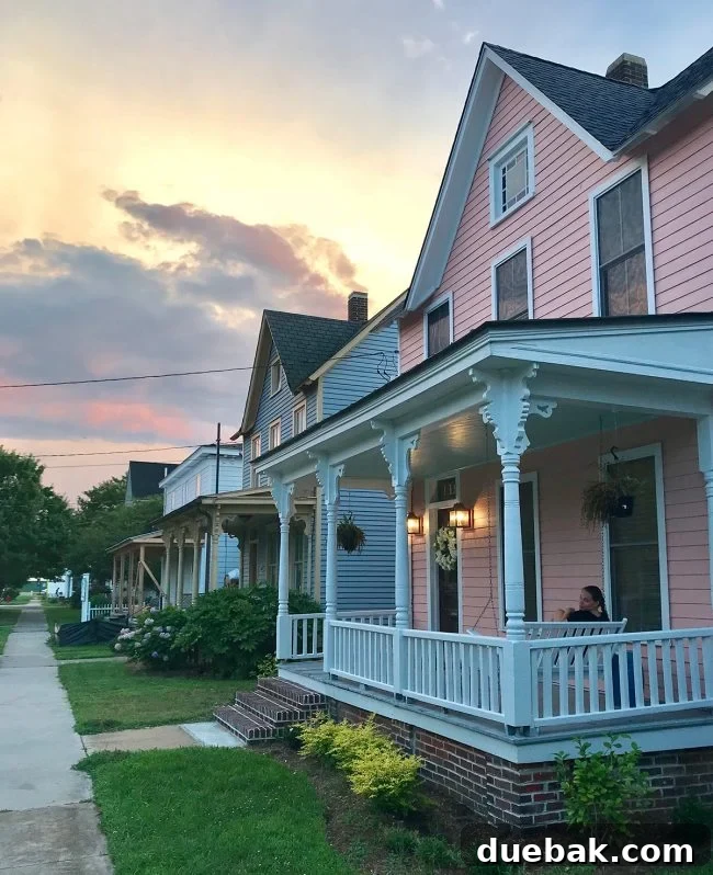 Cape Charles, VA: Your Guide to the Charming Beach Town 2 sunset in cape charles va with row of houses