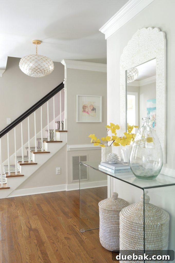 neutral foyer beachy capiz light gingko leaf