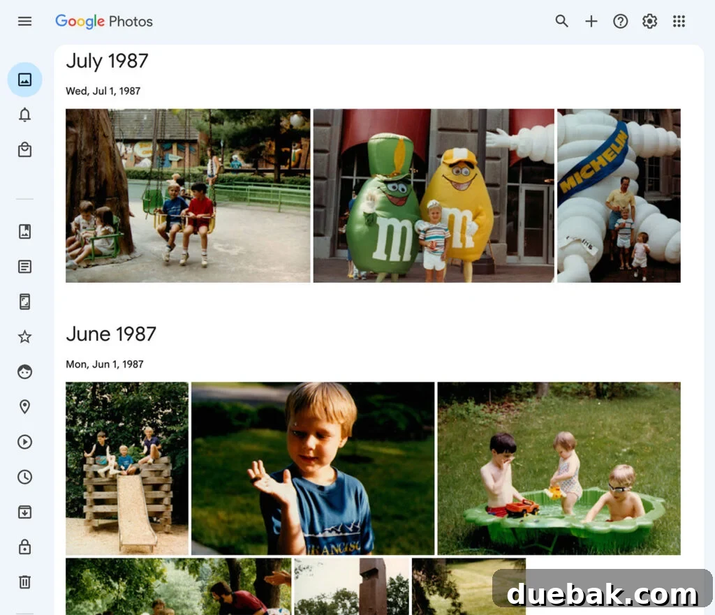 Old Photos from 1987 In Google Photos